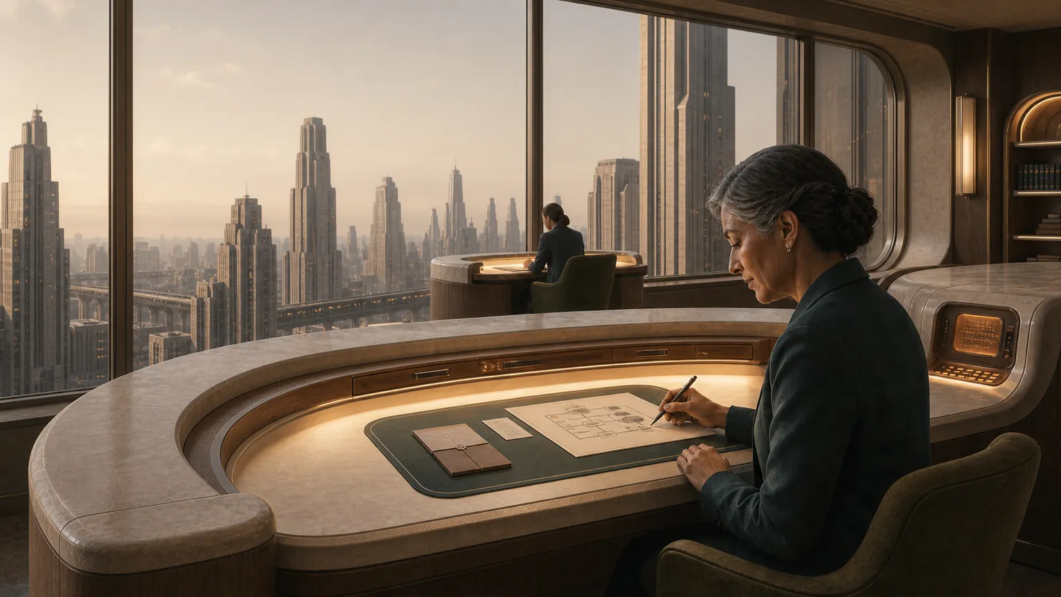 An advisor evaluating client material